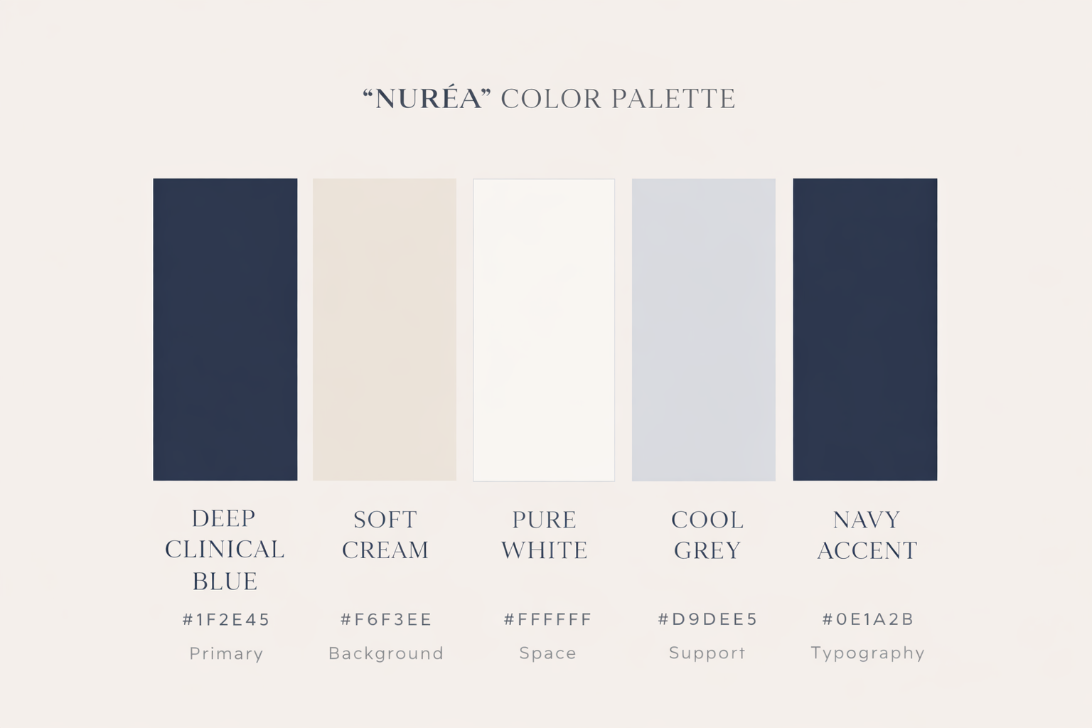 Nuréa brand typography layout