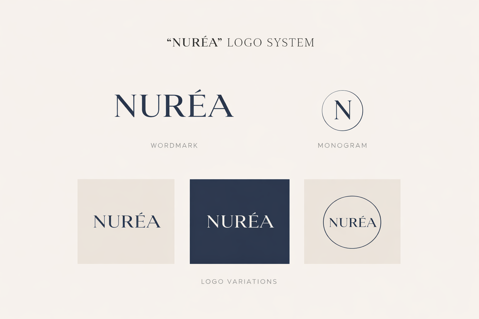 Nuréa color palette and brand elements
