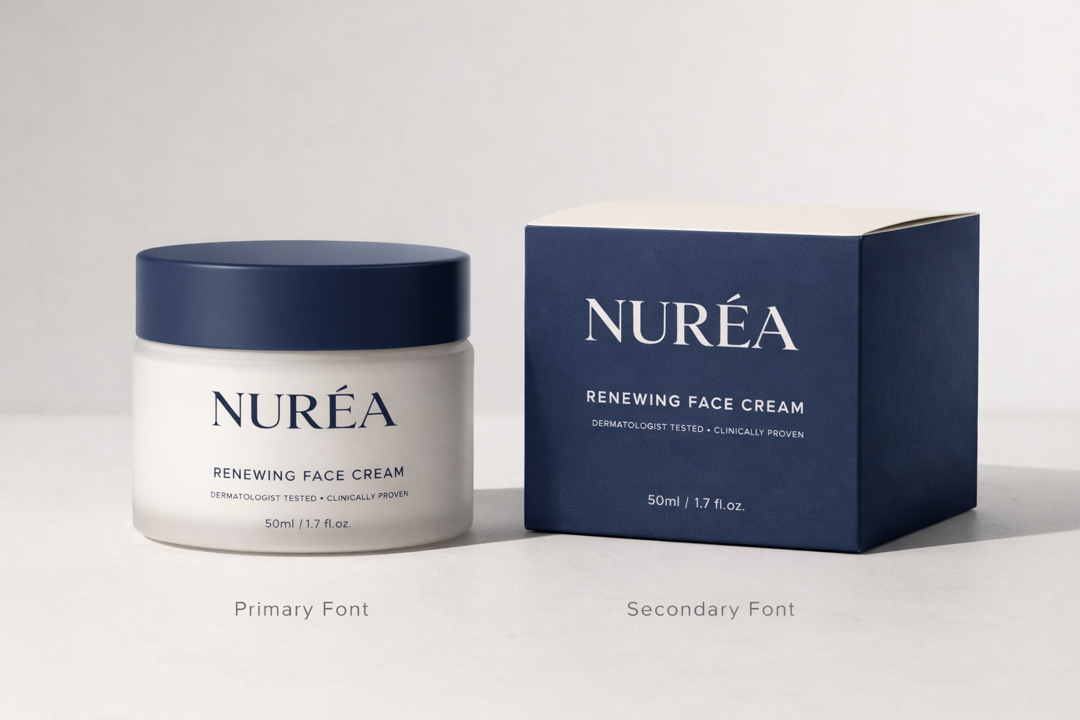 Nuréa packaging design mockups
