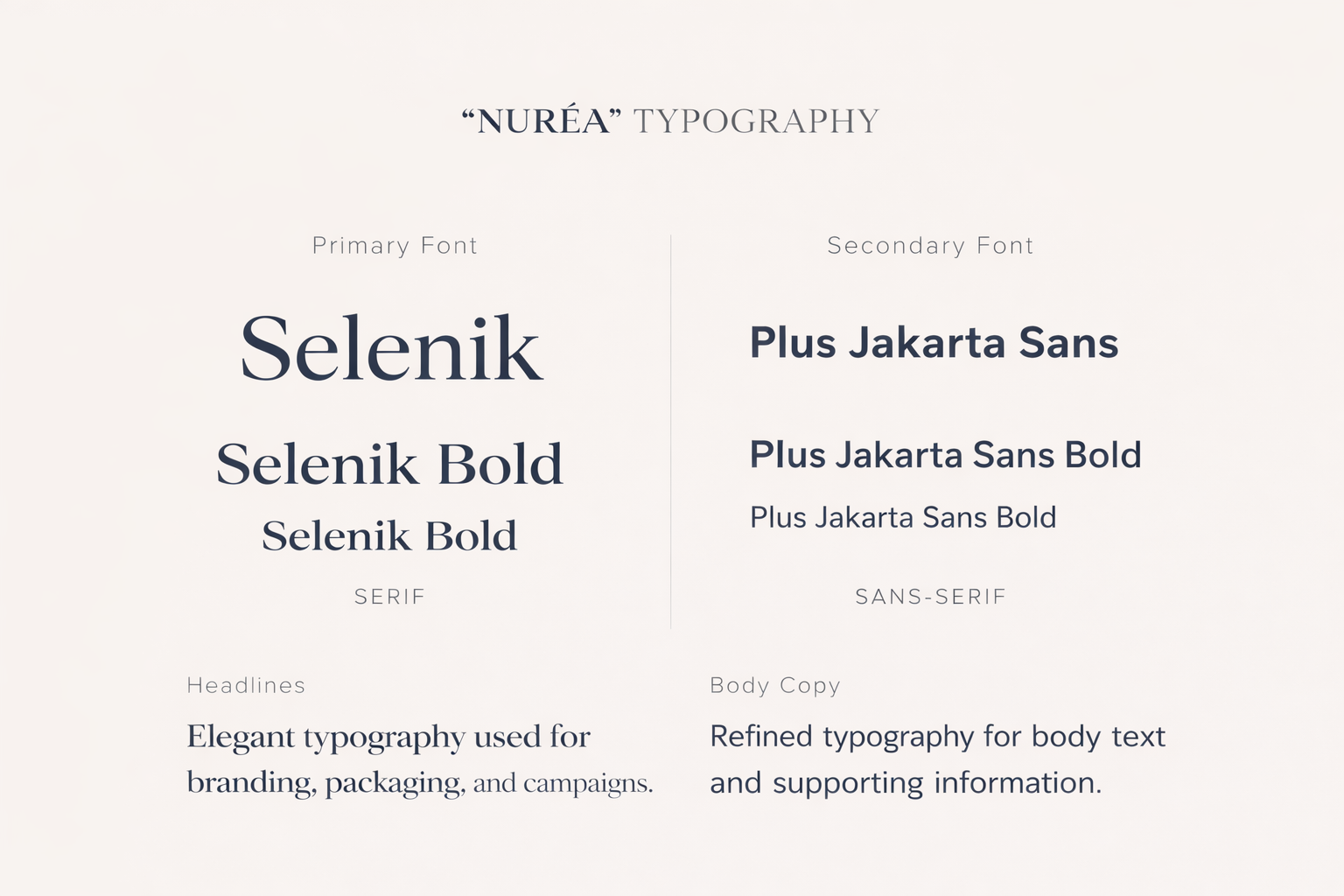 Nuréa brand notes and guidelines